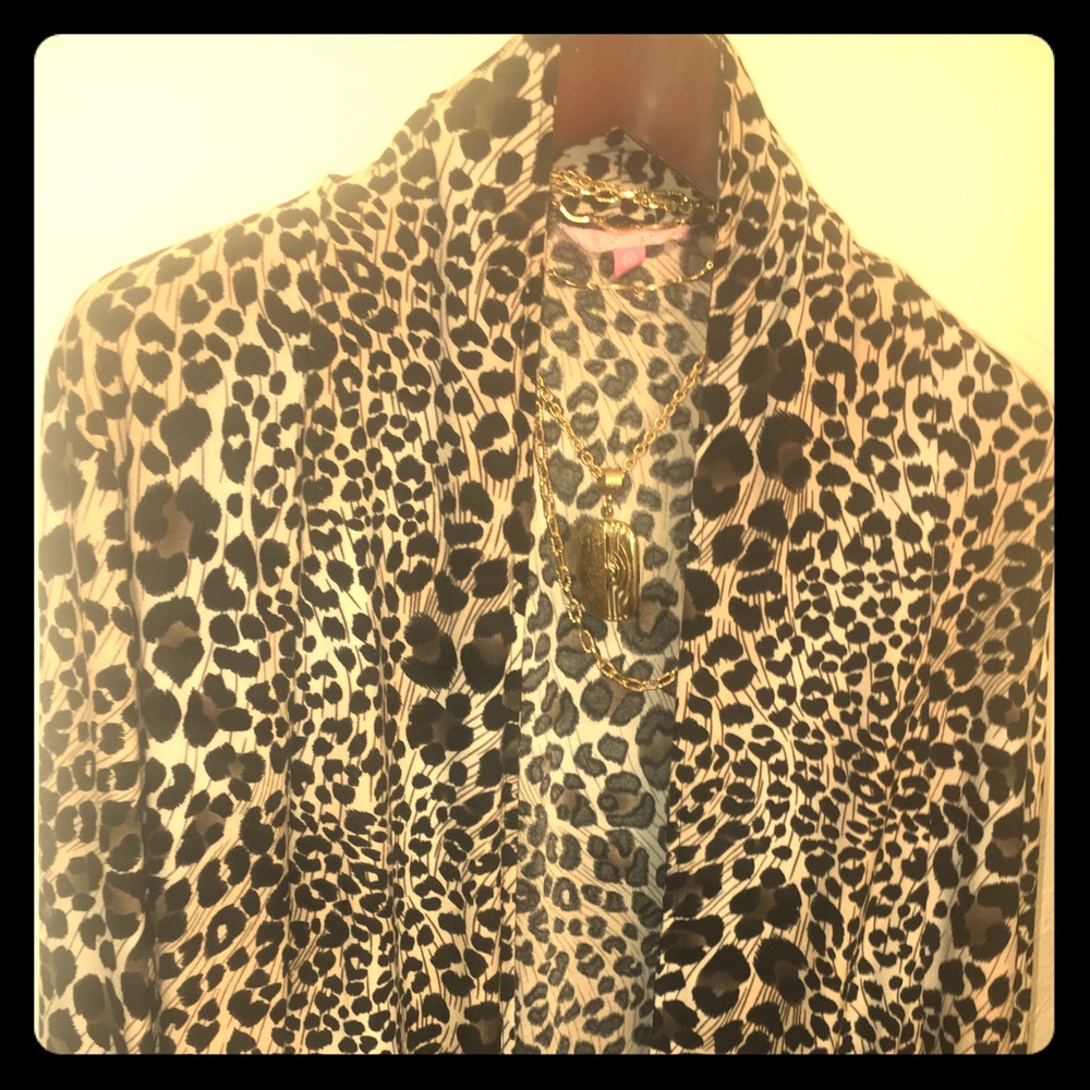 Cheetah print cardigan